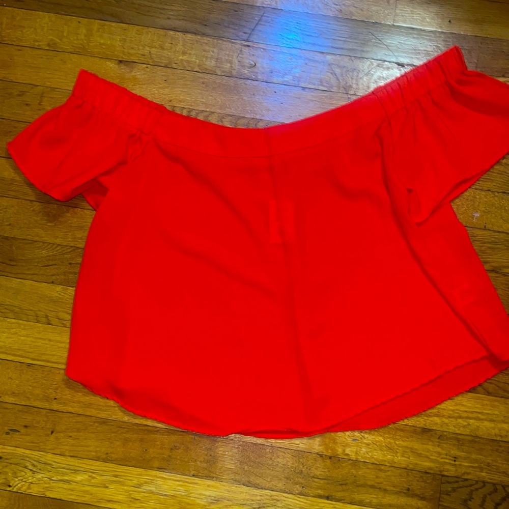 Red Off The Shoulder Blouse